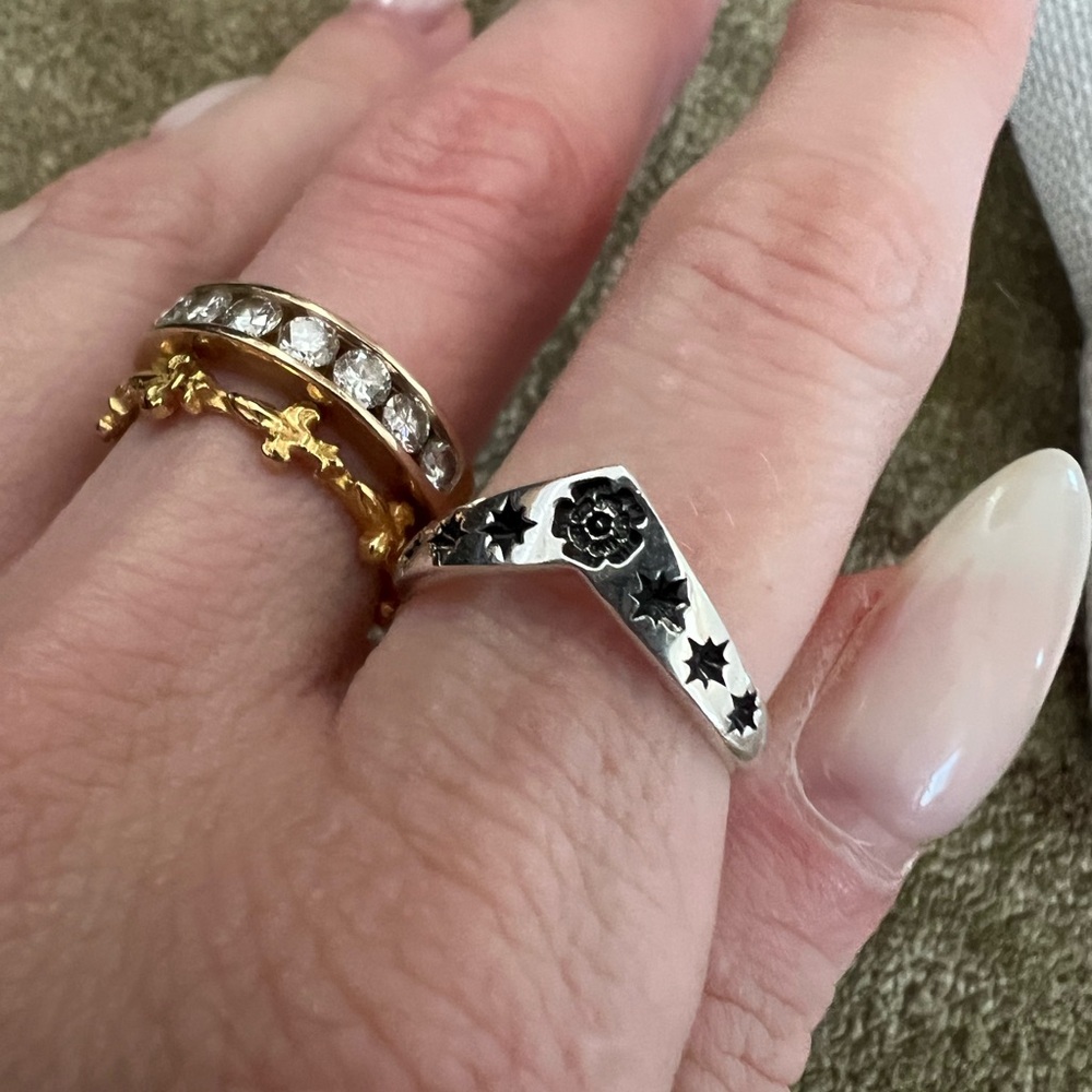 Silver Floral Ring